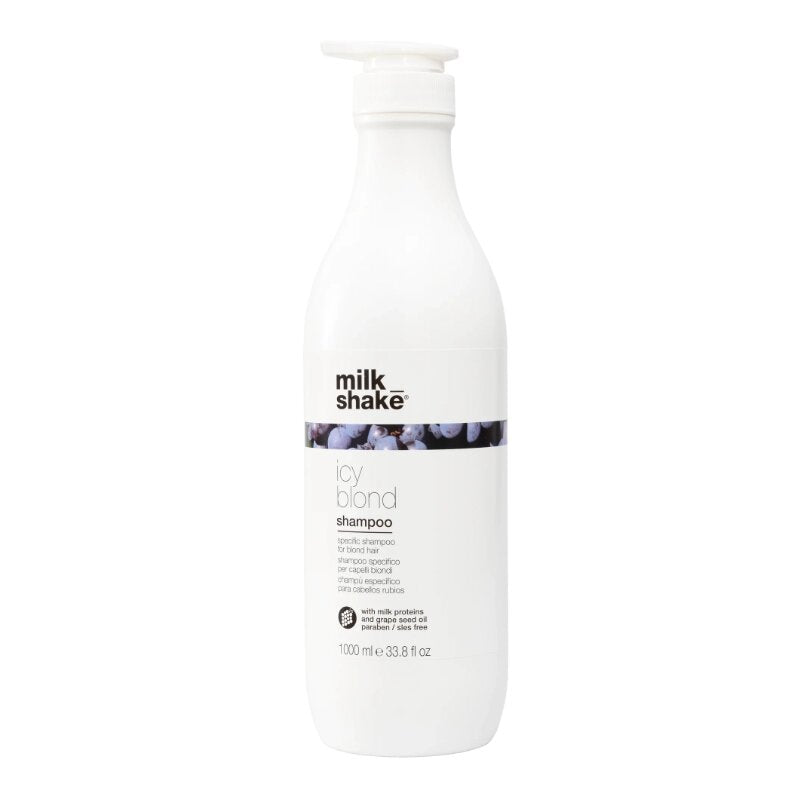 MilkShake Icy Blond Shampoo 1000ml - Sampon cu Pigment Pentru Crearea Tonurilor Reci