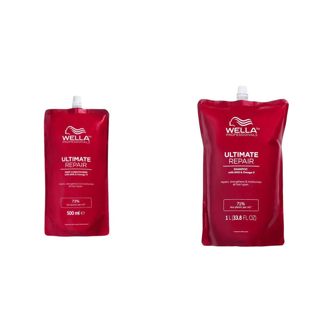 Set Wella Professionals Care Ultimate  Rezerva Sampon 1000ml si Rezerva Balsam 500ml