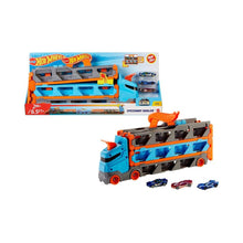 Încarcă imaginea în Galerie, Hot Wheels 2 in 1 Mega Transportator Masini Pista
