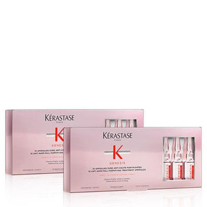 Set Kerastase Genesis 2 x Ampoules Cure Anti-Chute Fortfiantes - Fiole 10x6ml