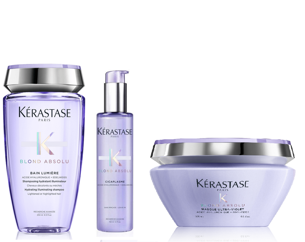 Set Kerastase Blond Absolu Trio – Sampon 250ml + Ser Cicaplasme 150ml + Masca 200ml
