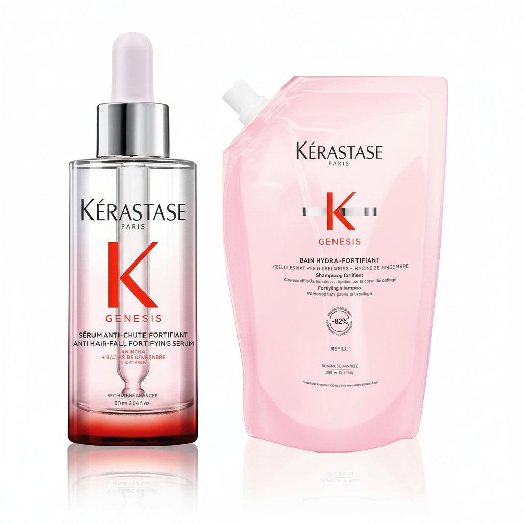 Set Kerastase Genesis Duo Serum Anti-Chute 90ml si Rezerva Sampon Bain Hydra 500ml - Beauty Lounge