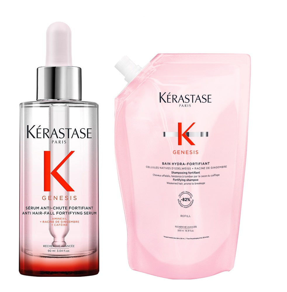 Set Kerastase Genesis Duo Serum Anti-Chute 90ml si Rezerva Sampon Bain Hydra 500ml