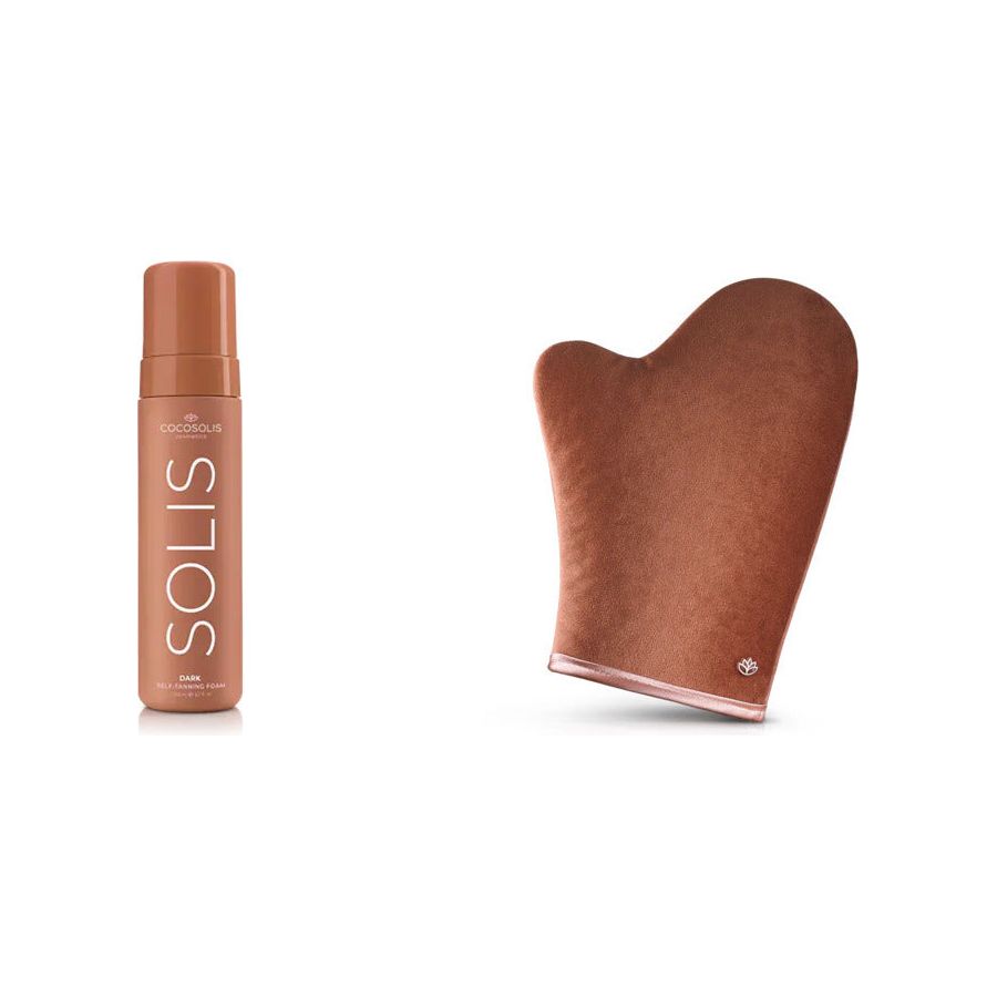 Set Cocosolis - Spuma Naturala Bronz Inchis 200ml si Manusa - Beauty Lounge
