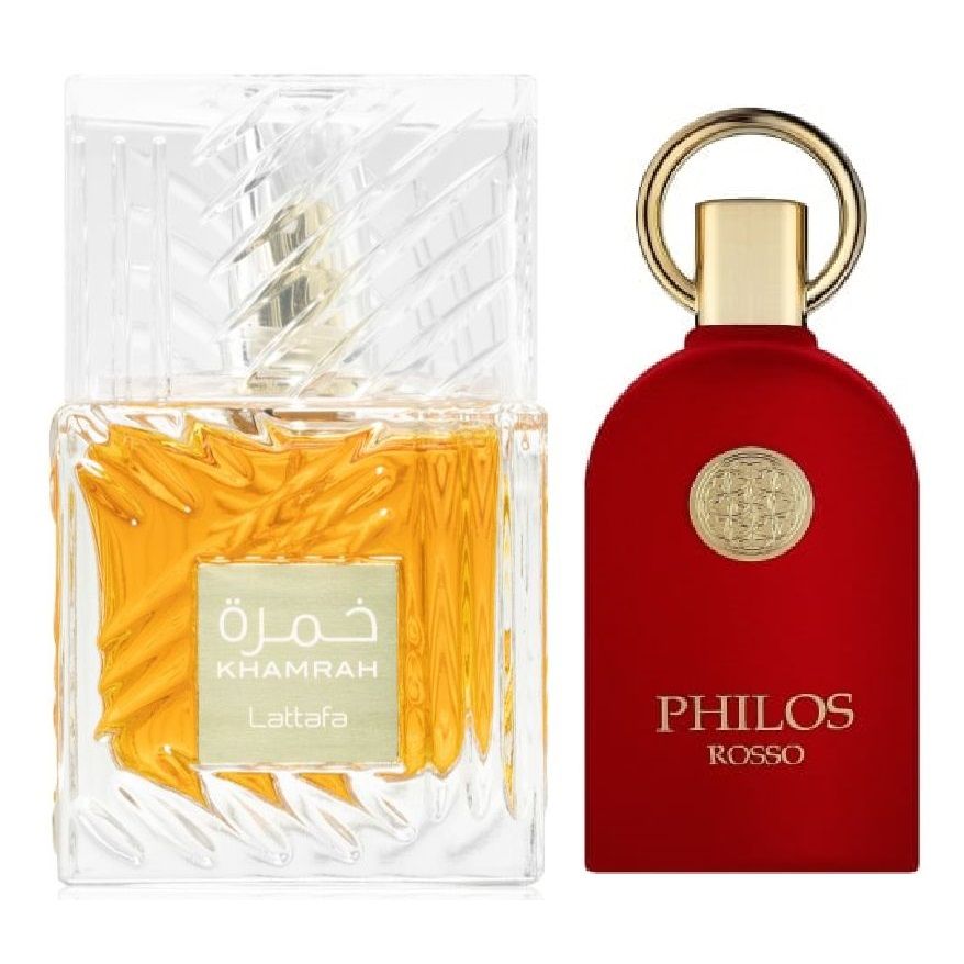 Set Parfumuri Bestseller - Lattafa Khamrah 100ml + Maison Alhambra Philos Rosso 100ml - Beauty Lounge