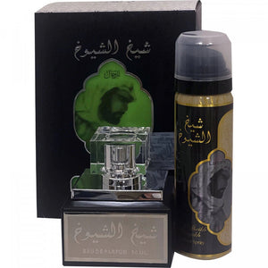 Lattafa Sheikh Al Shuyukh Black - Set Unisex Apa de Parfum 50ml si Deodorant Spray 50ml