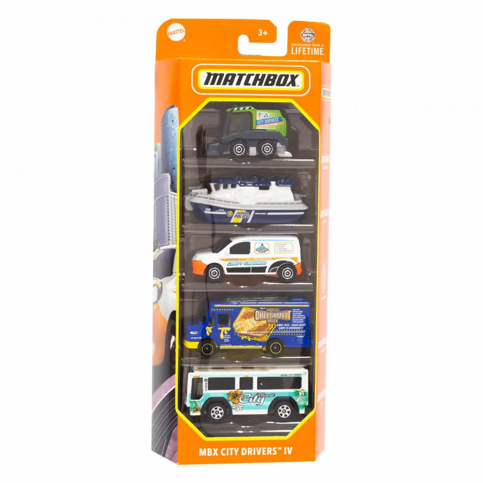 Matchbox Set 5 Masinute Metalice Mbx City Drivers Iv