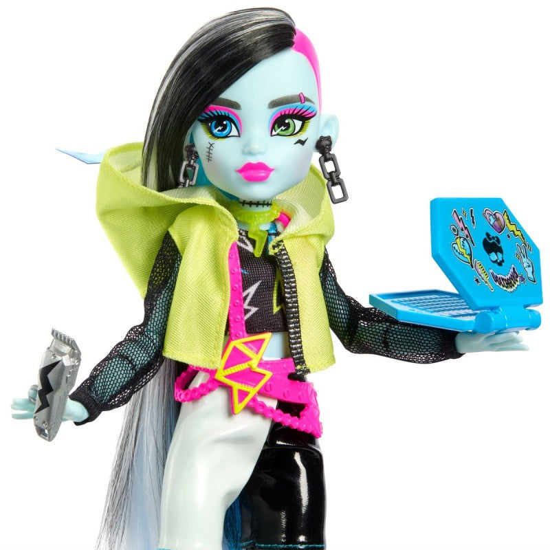 Monster High Neon Frights Papusa Frankie Stein