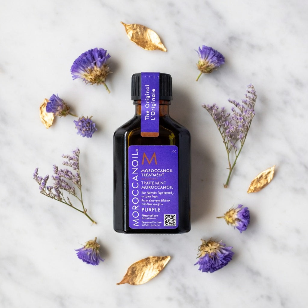 Moroccanoil Purple Oil Treatment 25ml – Ulei Argan cu Pigment Violet pentru Par Blond
