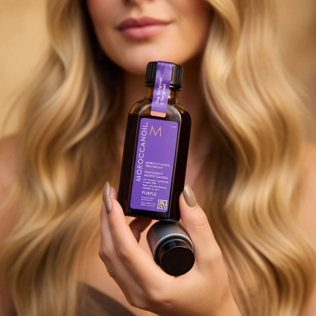 Moroccanoil Purple Oil Treatment 50ml - Ulei Argan cu Pigment Violet Pentru Par Blond