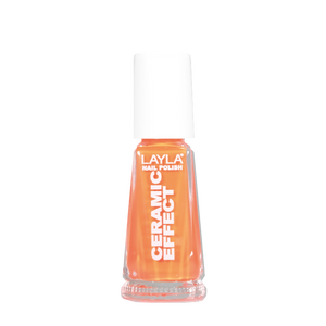 Layla Cosmetics Nail Polish Ceramic Effect N.109 Orange Fluo - Lac de Unghii Clasic
