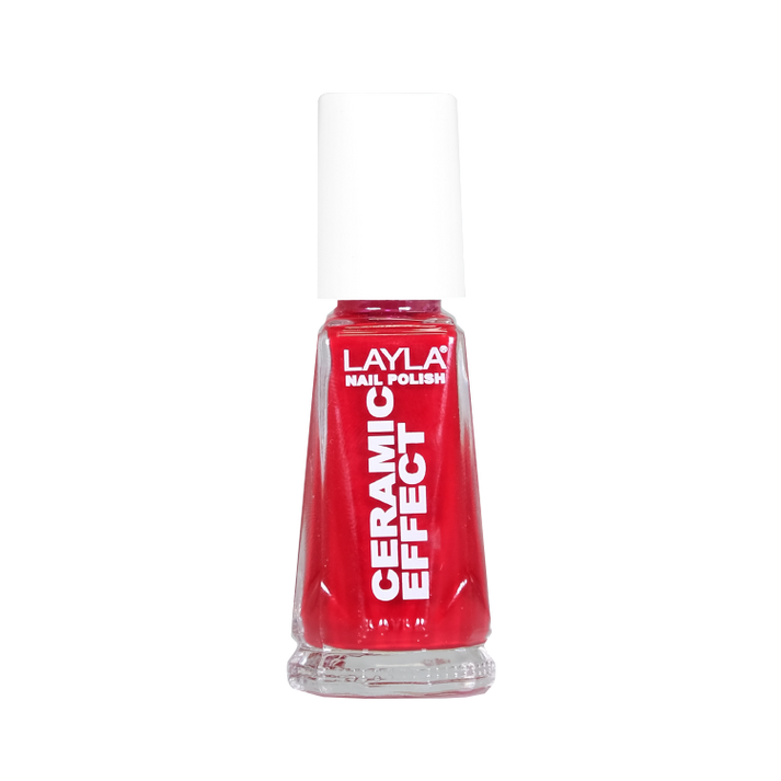 Layla Cosmetics Nail Polish Ceramic Effect N.6 Milan Red - Lac de Unghii Clasic - Beauty Lounge