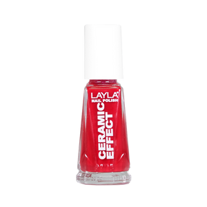 Layla Cosmetics Nail Polish Ceramic Effect N.6 Milan Red - Lac de Unghii Clasic