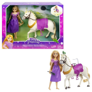 Disney Princess Set Papusa Rapunzel si Calul Maximus