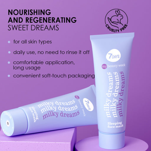 7DAYS Masca de Noapte My Beauty Week Milky Dreams Sleeping 80ml - Hidratare Intensa