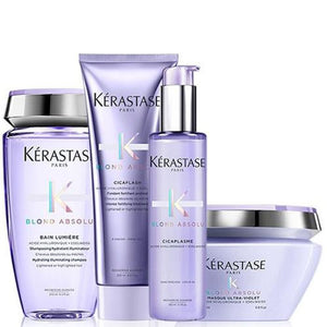 Set Kerastase Blond Absolu - Bain Lumiere 250ml Balsam 250ml Masca 200ml si Ser 150ml