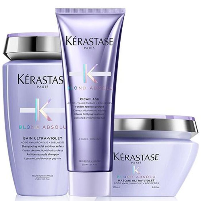 Set Kerastase Blond Absolu - Sampon Ultra-Violet 250ml Balsam 250ml si Masca 200ml