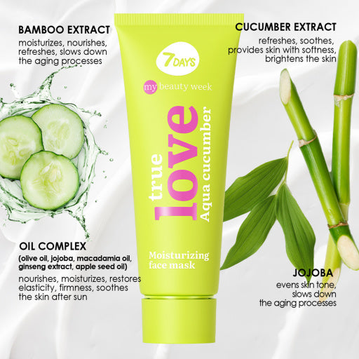 7DAYS Masca Faciala My Beauty Week True Love Hidratanta 80ml - Hidratare Profunda