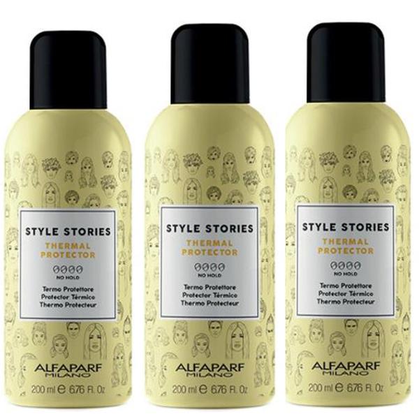 Set Alfaparf 3 x Milano Style Stories Thermal Protector - Spray Pentru Protectie Termica 200ml