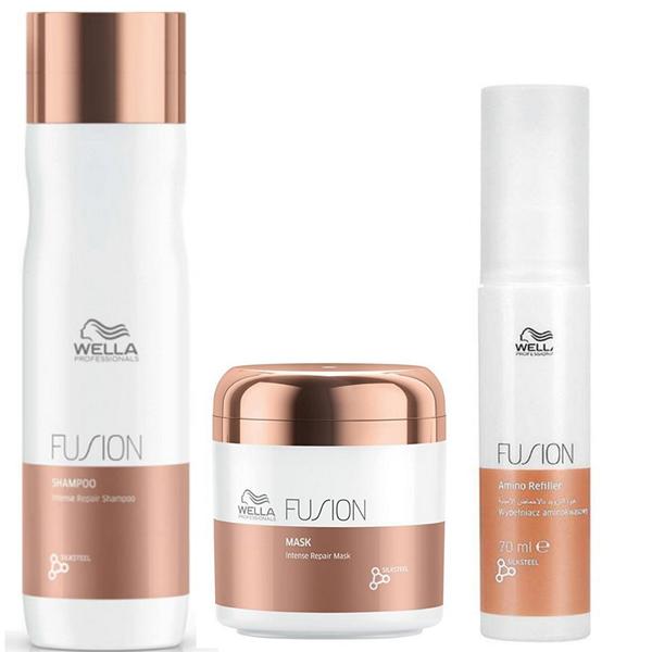 Set Wella Professionals Care Fusion Sampon 250ml Masca 150ml si Tratament 70ml