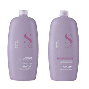 Set Alfaparf Milano Semi Di Lino Smoothing - Sampon 1000ml si Balsam 1000ml