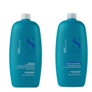 Set Alfaparf Milano Semi di Lino Curls Enhancing Low - Sampon 1000ml si Balsam 1000ml