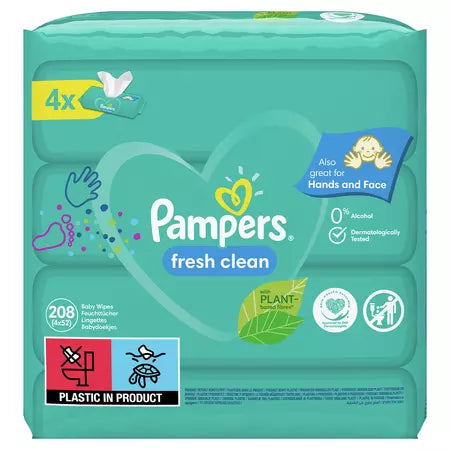 Pampers Fresh Clean 4x52buc - Servetele Umede 208buc