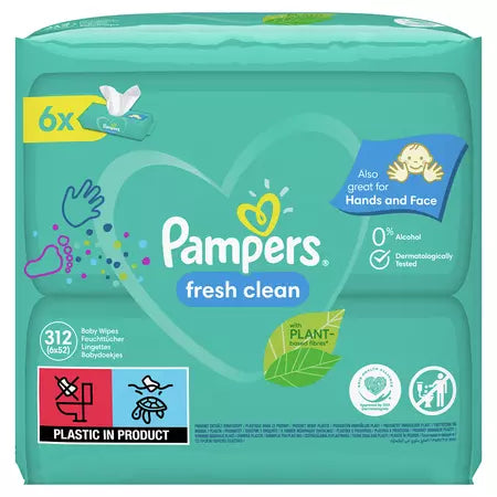 Pampers Fresh Clean 6x52buc - Servetele Umede 312buc