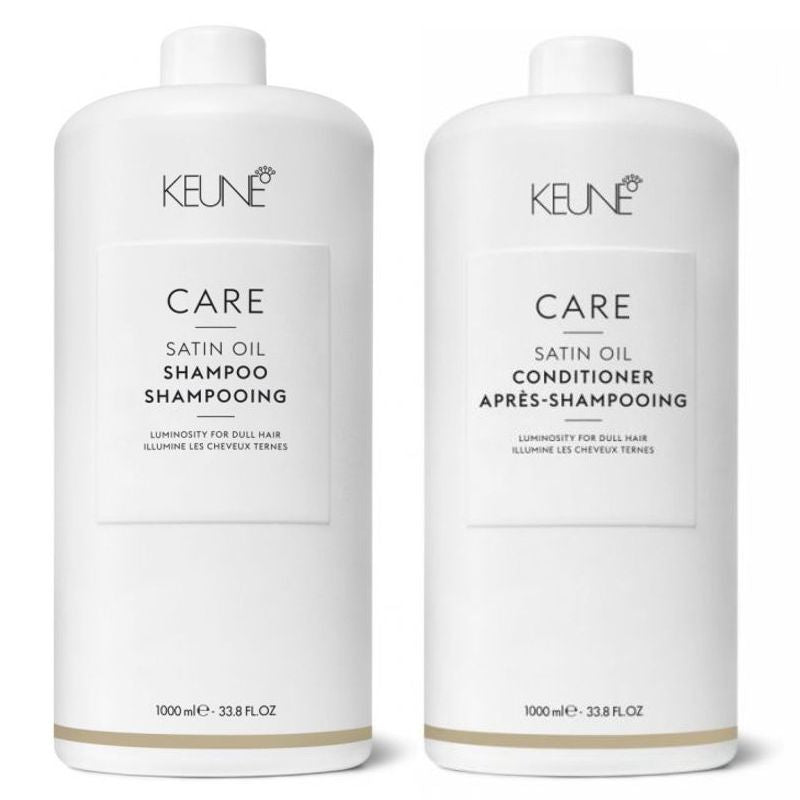 Set Keune Satin Oil - Sampon 1000ml si Balsam 1000ml