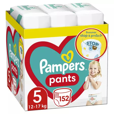 Pampers Pants Stop and Protect Nr 5 12-17kg - Scutece 152buc