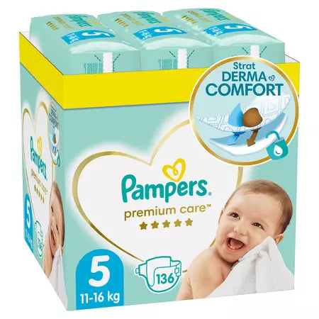 Pampers Premium Care Nr 5 11-16kg - Scutece 136buc