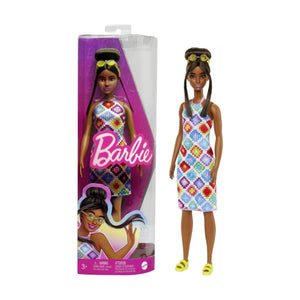 Barbie Papusa Fashionista Satena cu Ochelari de Soare Galbeni