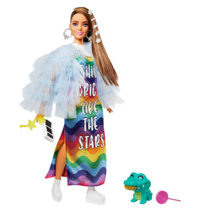 Barbie Papusa Extra Style Rochie curcubeu