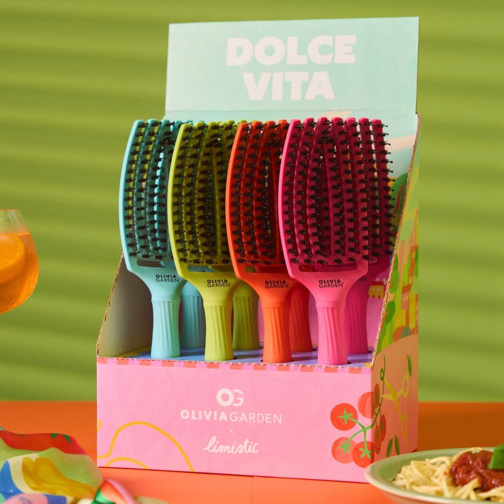 Olivia Garden Finger Brush Medium Combo Dolce Vita Blue Sky - Perie de par Paddle Descurcare - Beauty Lounge