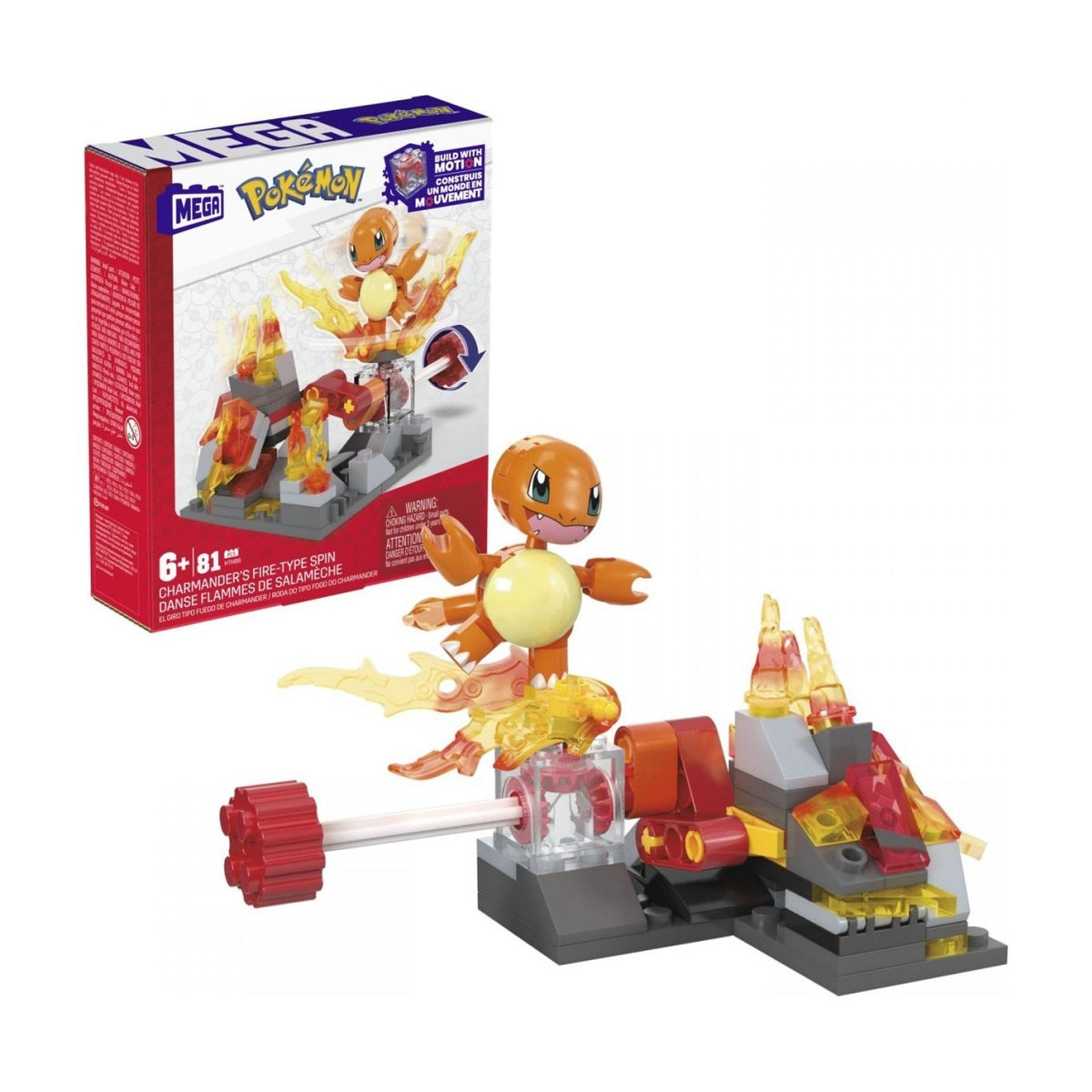 Pokemon Mega Set de Constructie Roata de Foc A Lui Charmander