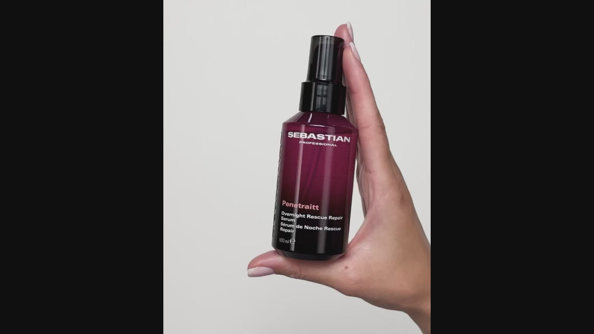 Încarcă video: Sebastian Penetraitt Overnight Repair Serum 100ml - Ser Leave-In Pentru Repararea Parului Beauty Lounge