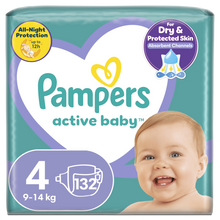 Încarcă imaginea în Galerie, Pampers Active Baby Nr 4 9-14kg - Scutece 132buc
