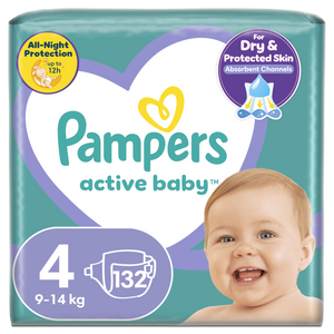 Pampers Active Baby Nr 4 9-14kg - Scutece 132buc