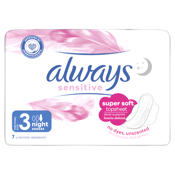 Always Sensitive Night - Absorbante 7 buc