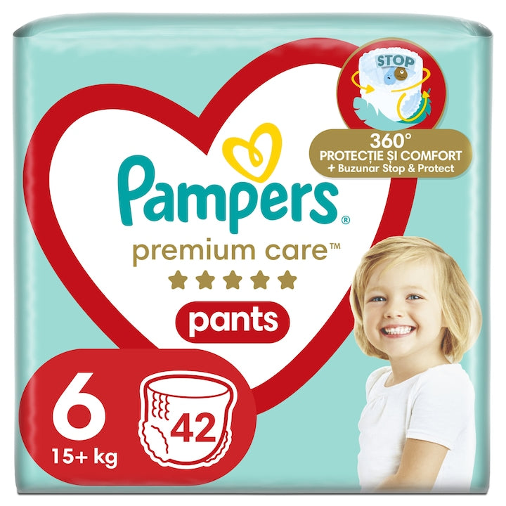 Pampers Premium Care Pants Nr 6 15+kg - Scutece 42buc