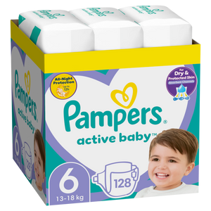 Pampers Active Baby Nr 6 13-18kg - Scutece 128buc