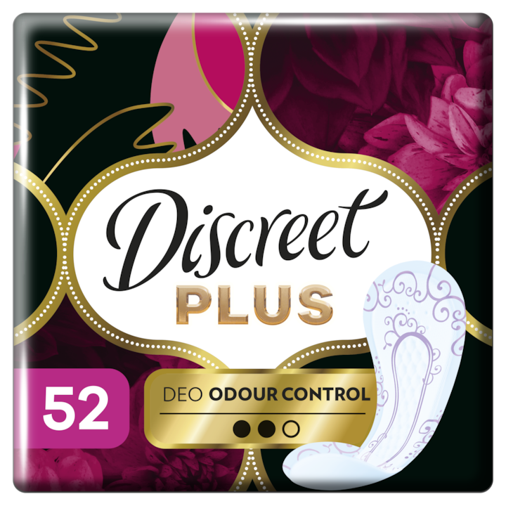 Discreet Plus Odour Control - Absorbante Zilnice 52 buc