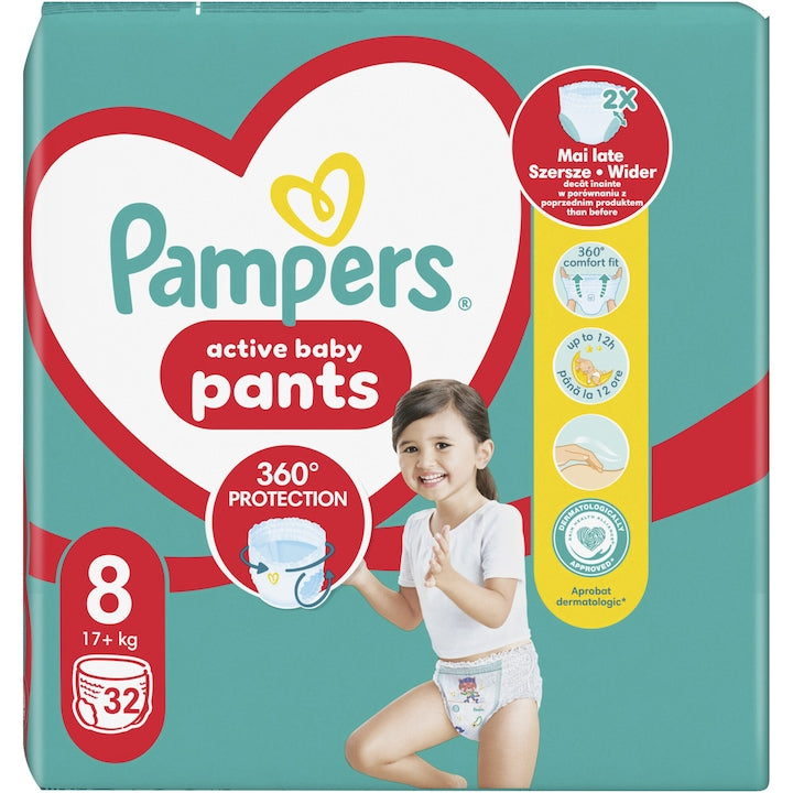 Pampers Pants Jumbo Pack Nr 8 17+kg - Scutece 32buc