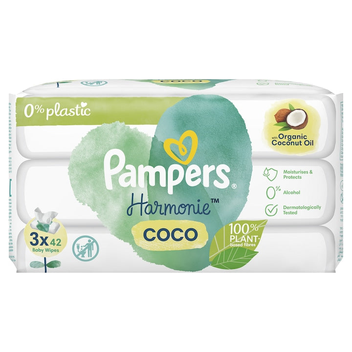 Pampers Harmonie Coco 3x42buc - Servetele Umede 126buc