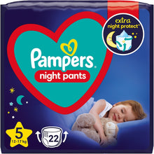 Încarcă imaginea în Galerie, Pampers Night Pants Nr 5 12-17kg - Scutece 22buc
