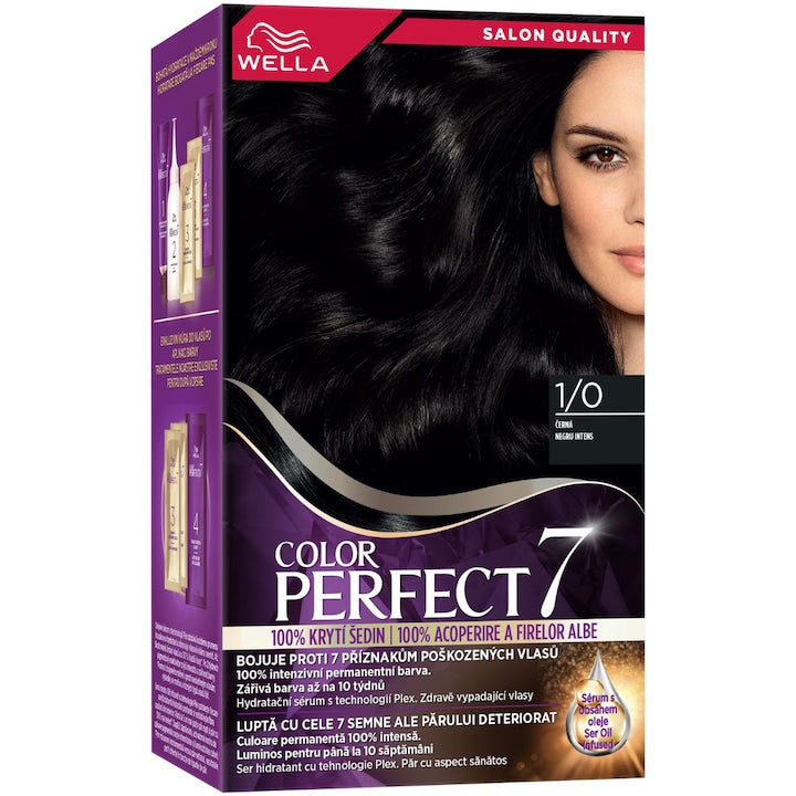 Wella Color Perfect 1/0 - Vopsea de Par Permanenta 135ml