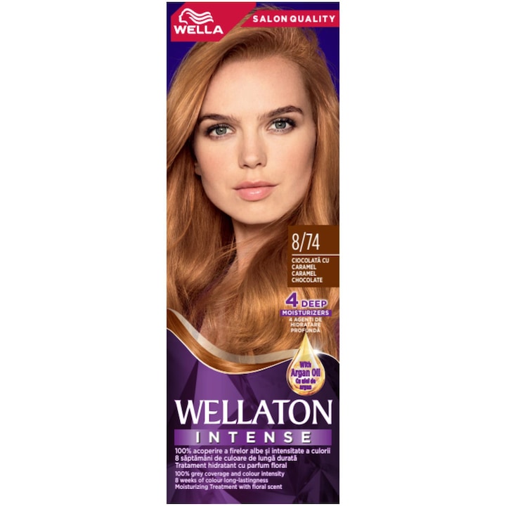 Wella Wellaton Intense 8/74 - Vopsea de Par Permanenta 110ml