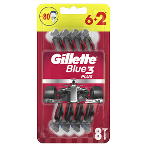 Gillette Blue3 Plus Red - Aparat de Ras 8 buc