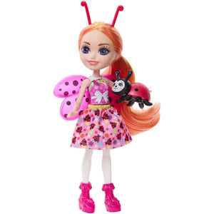 Enchantimals Papusi si Animalute Ladonna Ladybug si Waft