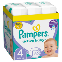 Încarcă imaginea în Galerie, Pampers Active Baby Nr 4 9-14kg - Scutece 180buc
